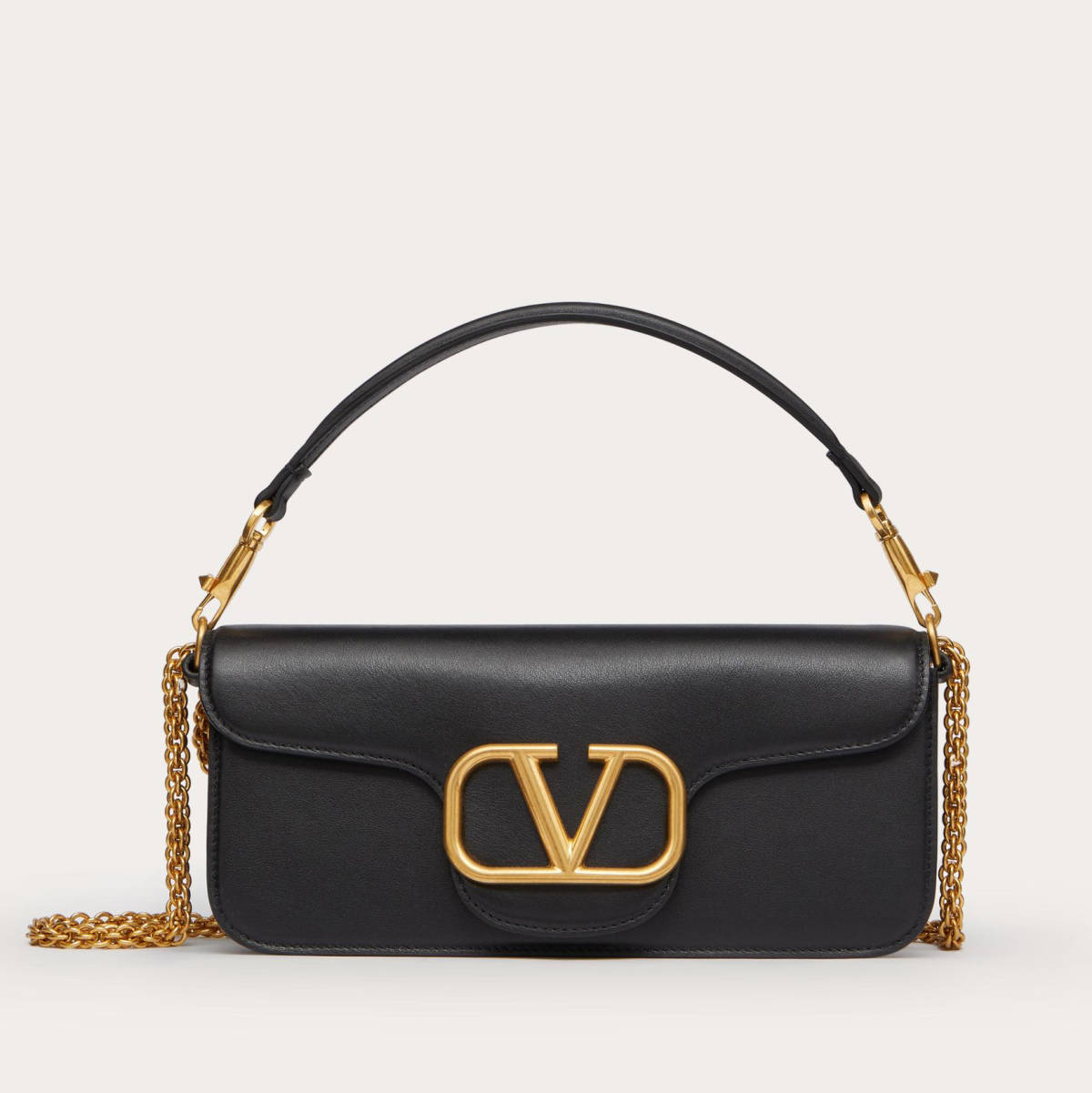 Valentino Garavani Locò Black Shoulder Bag-0