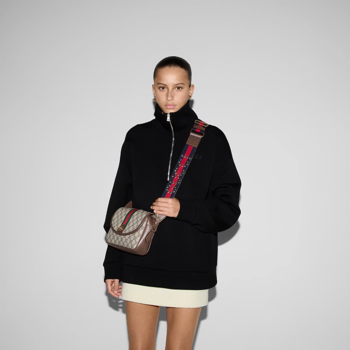 Gucci Ophidia Broad Studded Belt Crossbody Bag-8