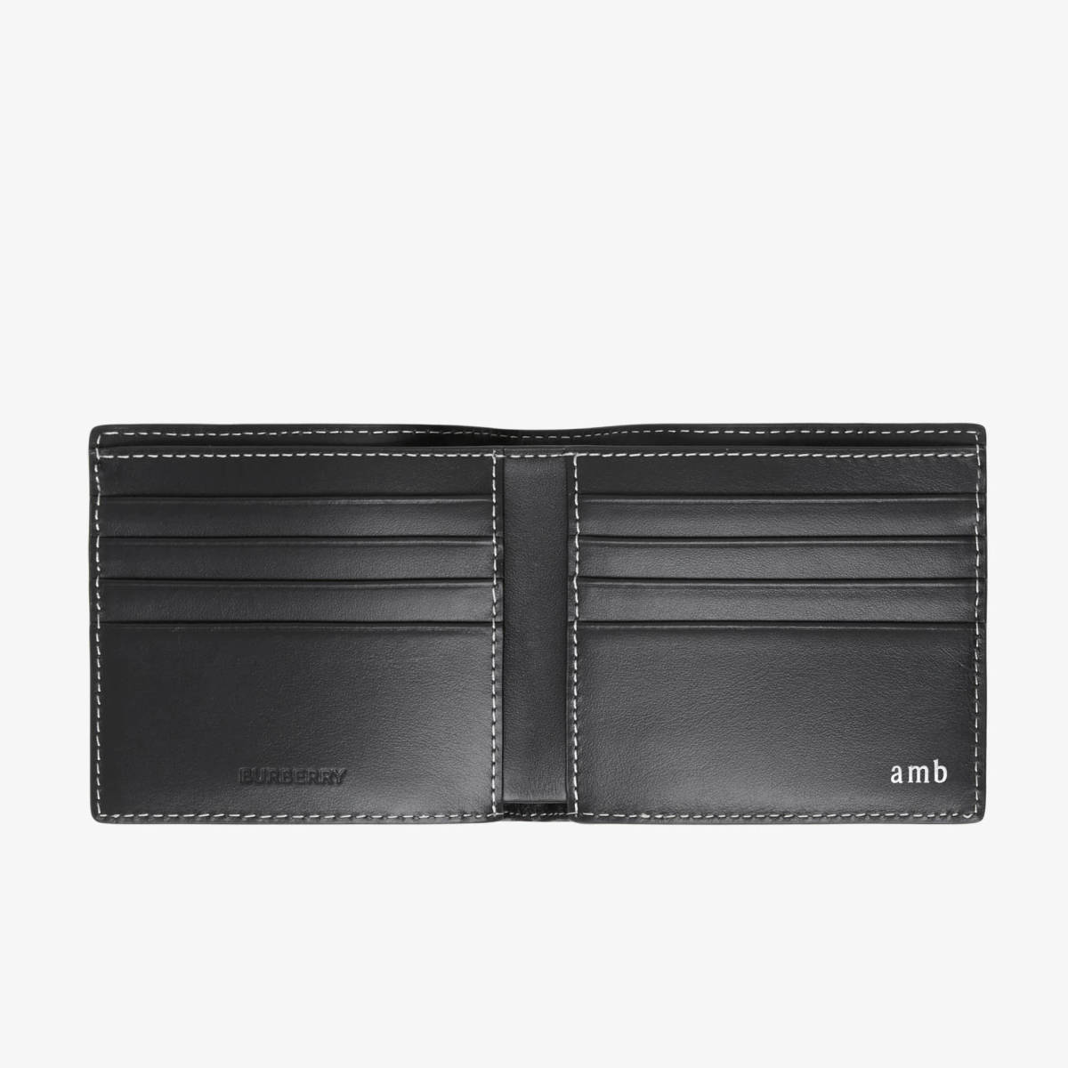 Burberry Brown Check and Leather Bifold Wallet-2