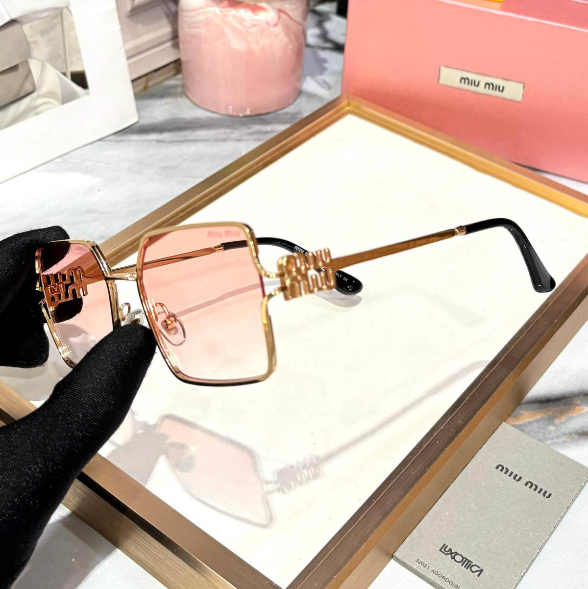 Miu Miu Pink Premium Women's Sunglasses-1