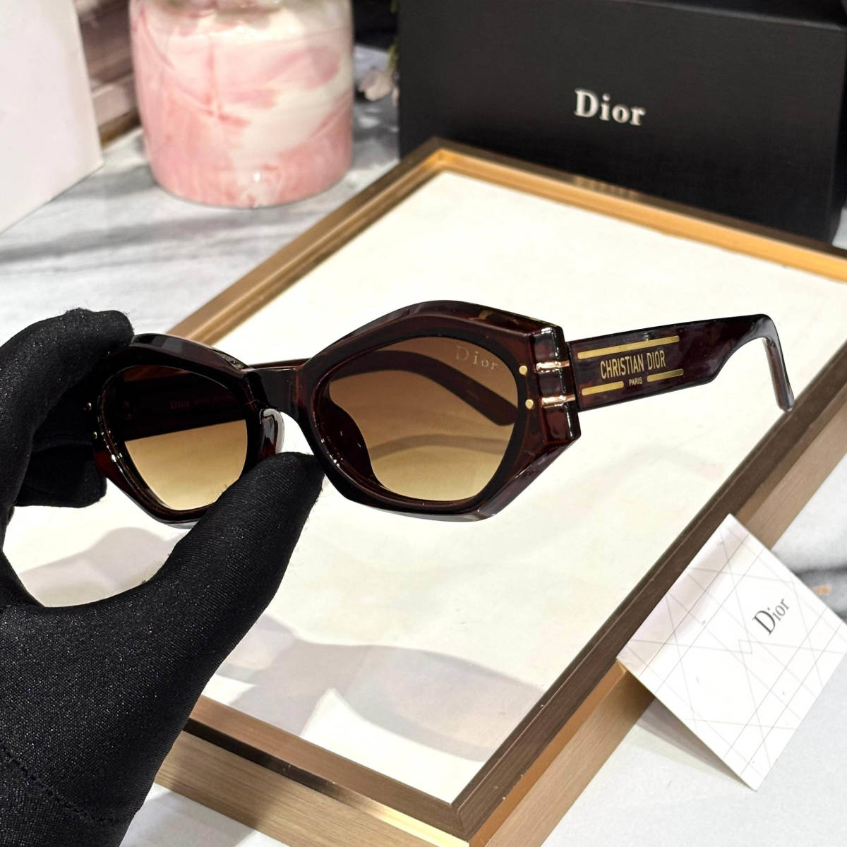 Dior Brown Premium Women's Sunglasses-1