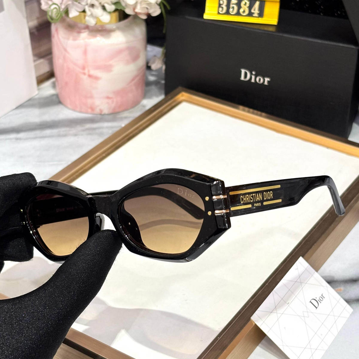 Dior Black & Brown Premium Women's Sunglasses-1