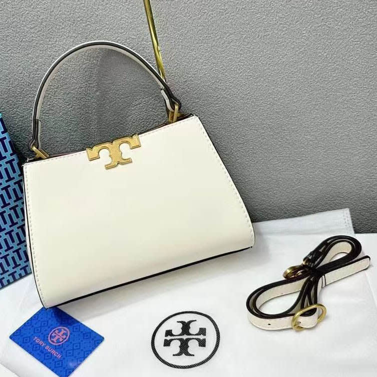 Tory Burch Small Eleanor White Canvas Bag-0