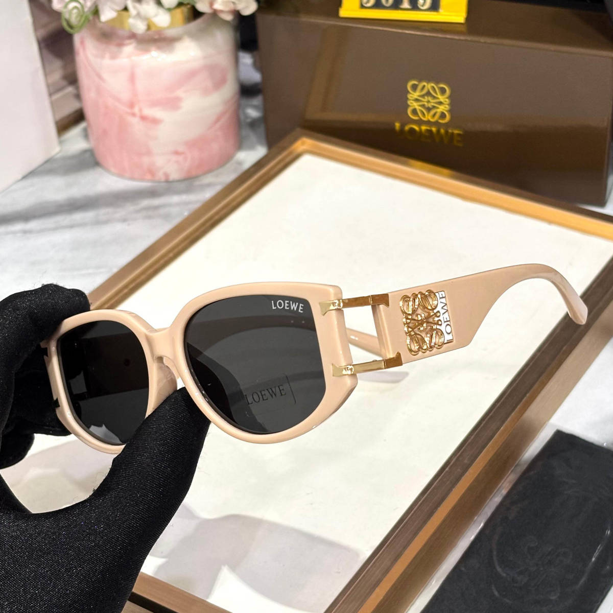 Loewe Beige Premium Women's Sunglasses-1