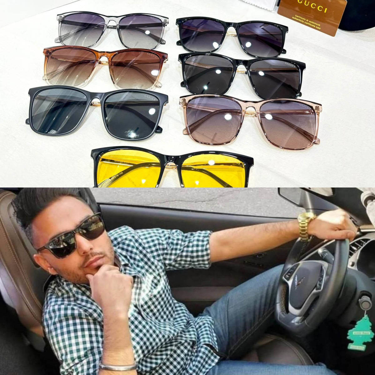 Gucci Silver & Purple Luxury Sunglasses-3