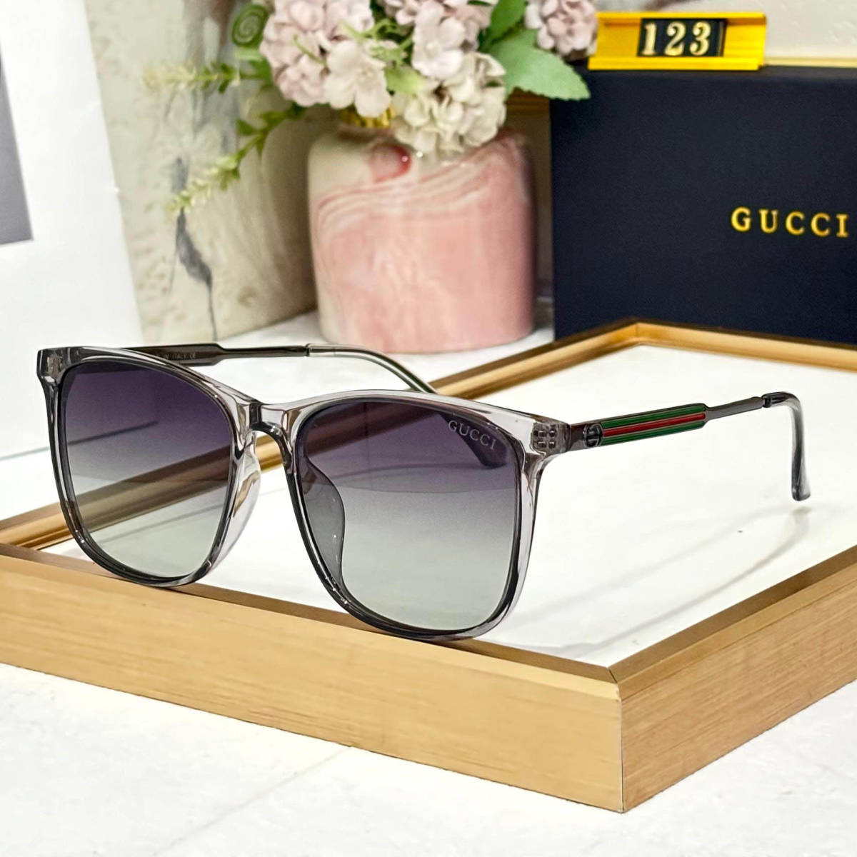 Gucci Silver & Purple Luxury Sunglasses-0