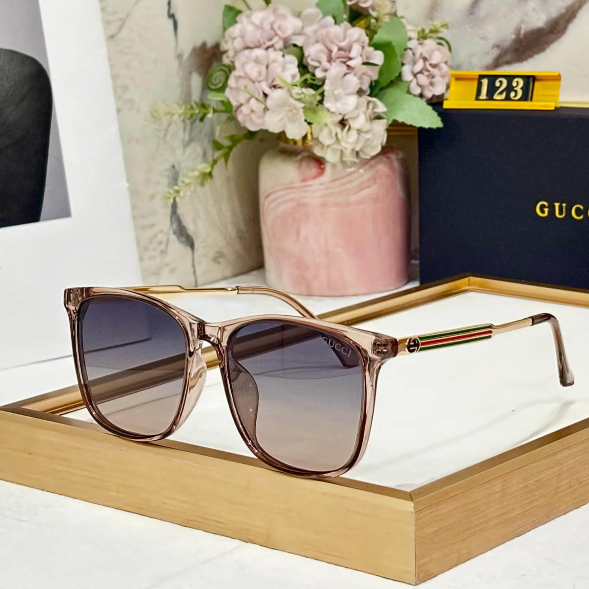 Gucci Golden & Purple Luxury Sunglasses-0