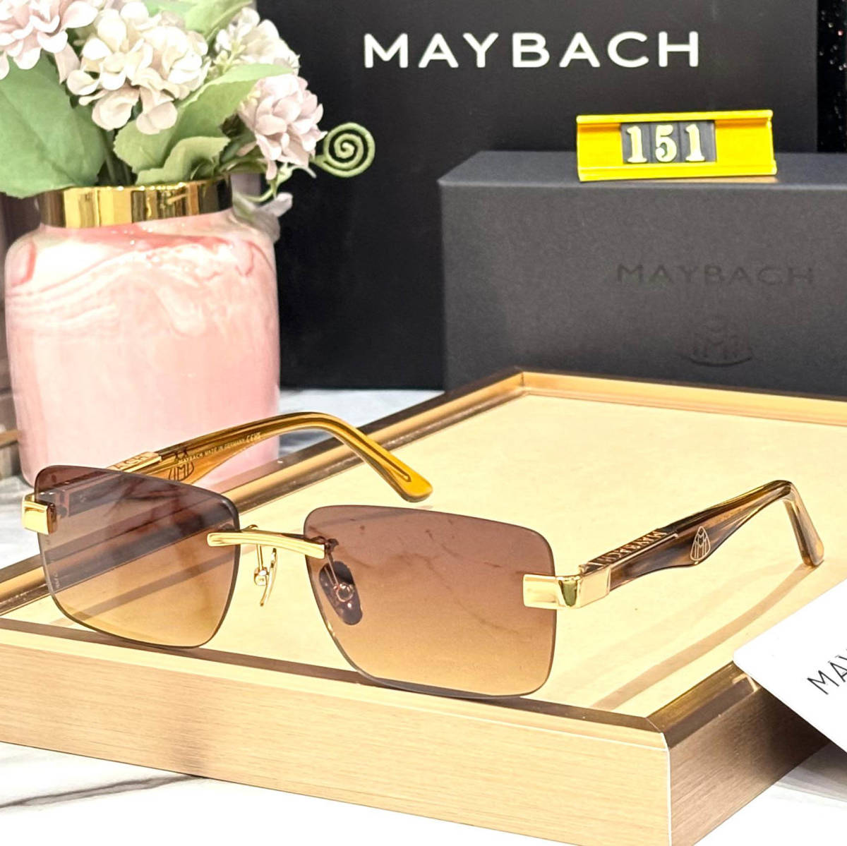 Maybach Red Luxury Sunglasses-0