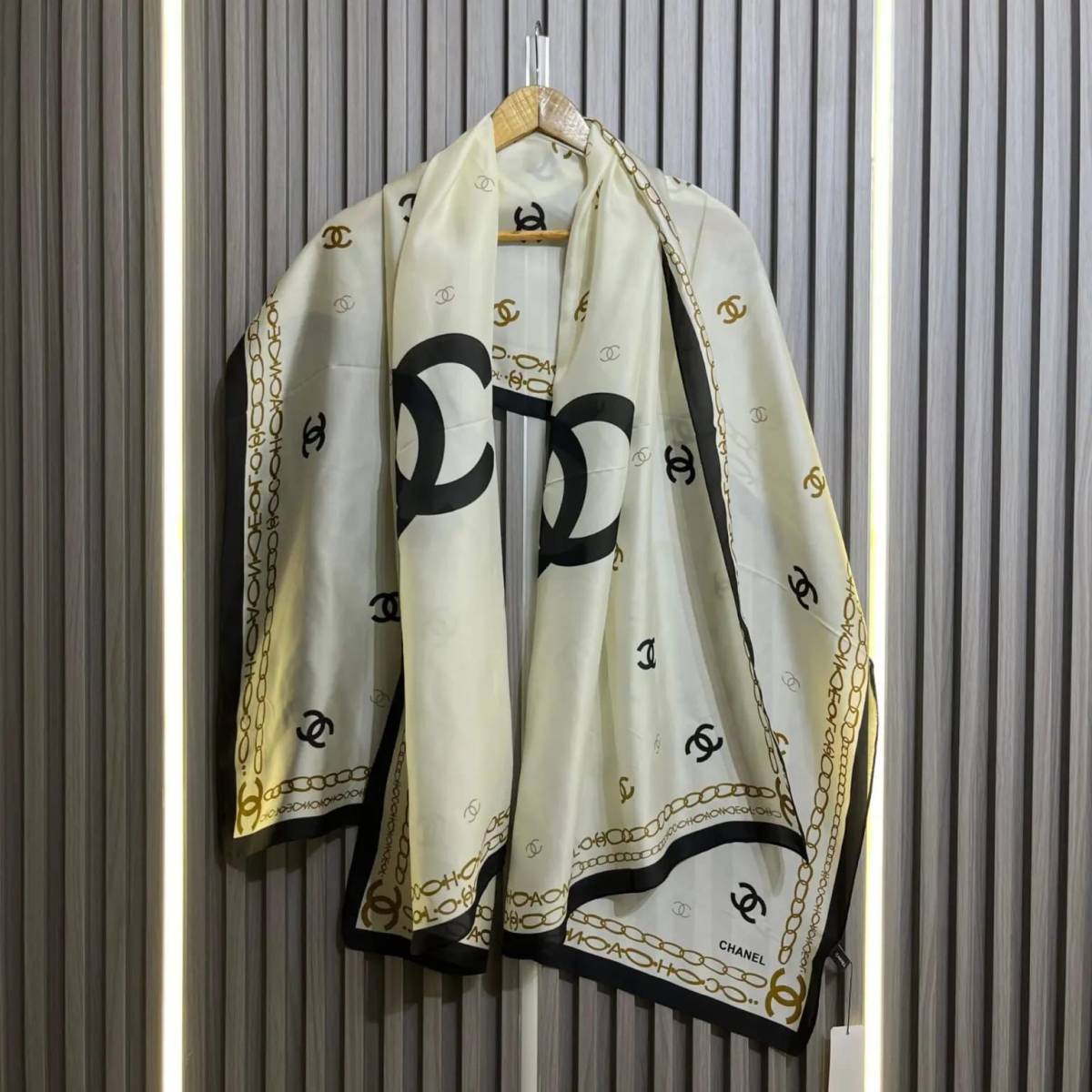 Chanel Premium Quality White Silk Stole-2