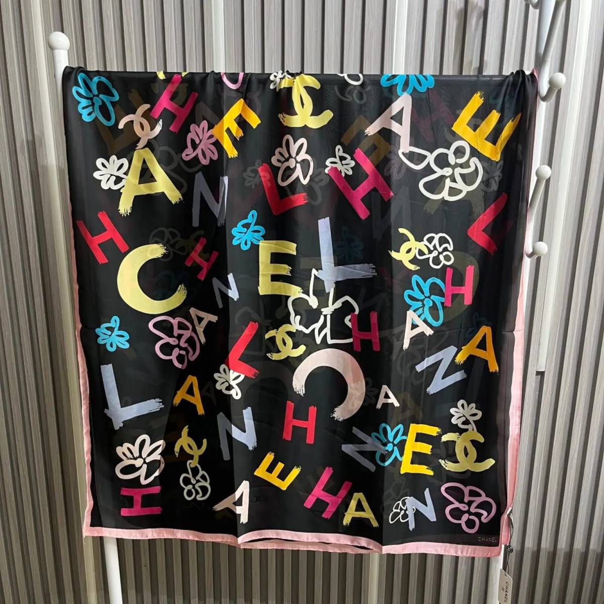 Chanel Premium Quality Black Silk Stole-1