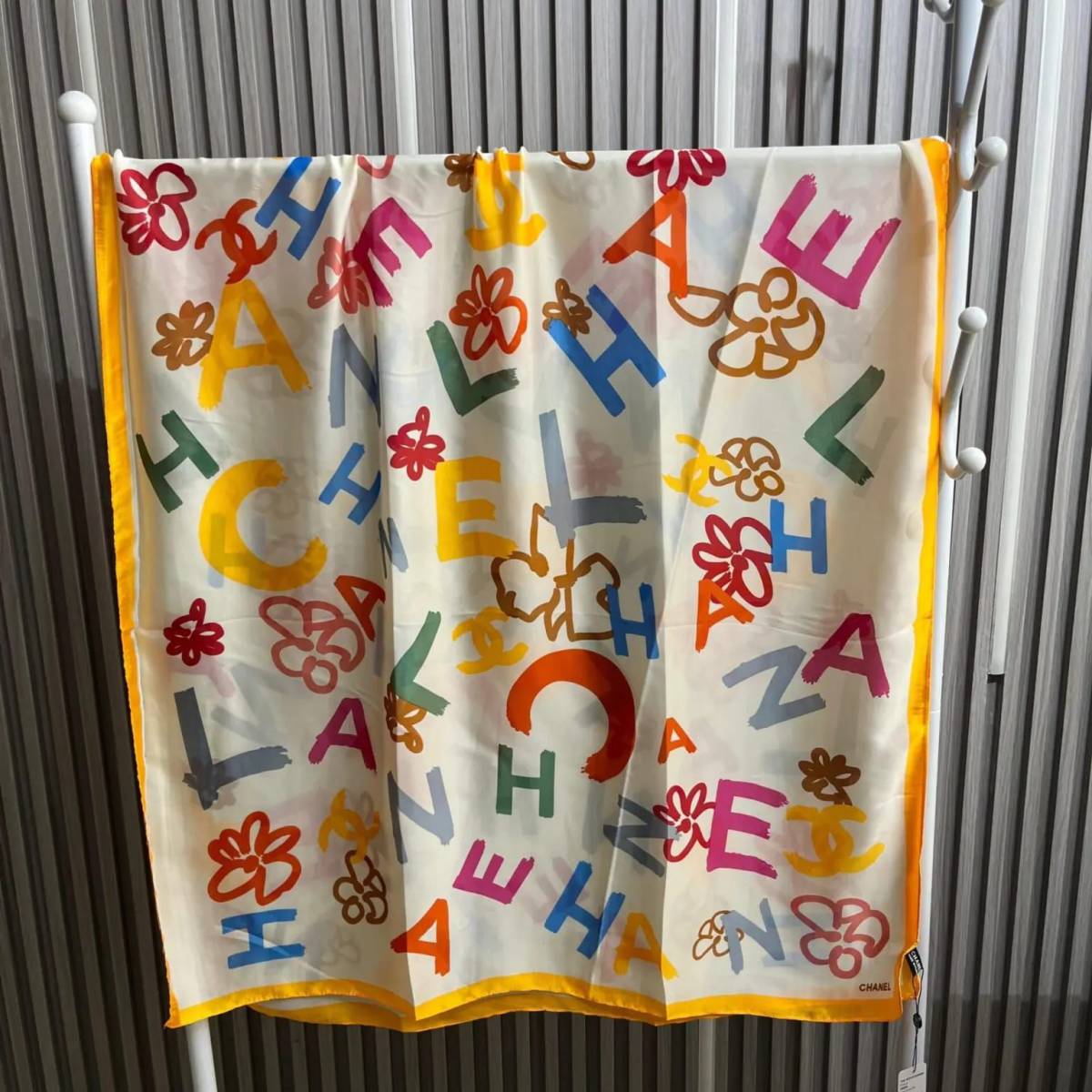 Chanel Premium Quality White Silk Stole-1