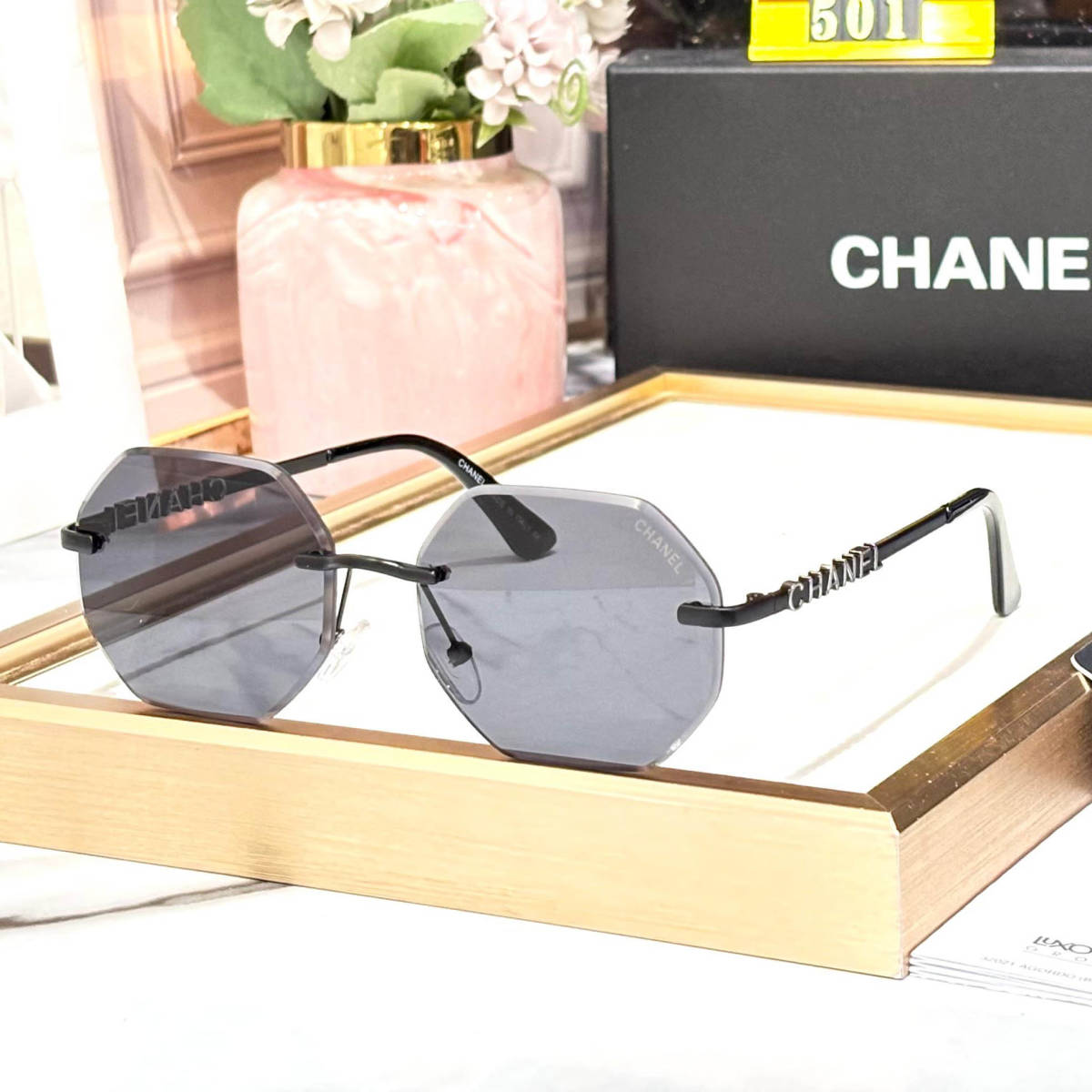 Chanel Black Premium Women's Sunglasses-0