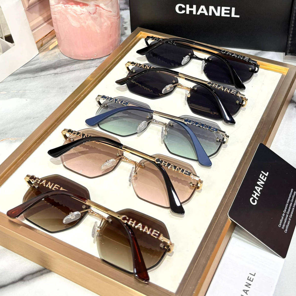 Chanel Purple Premium Women's Sunglasses-3