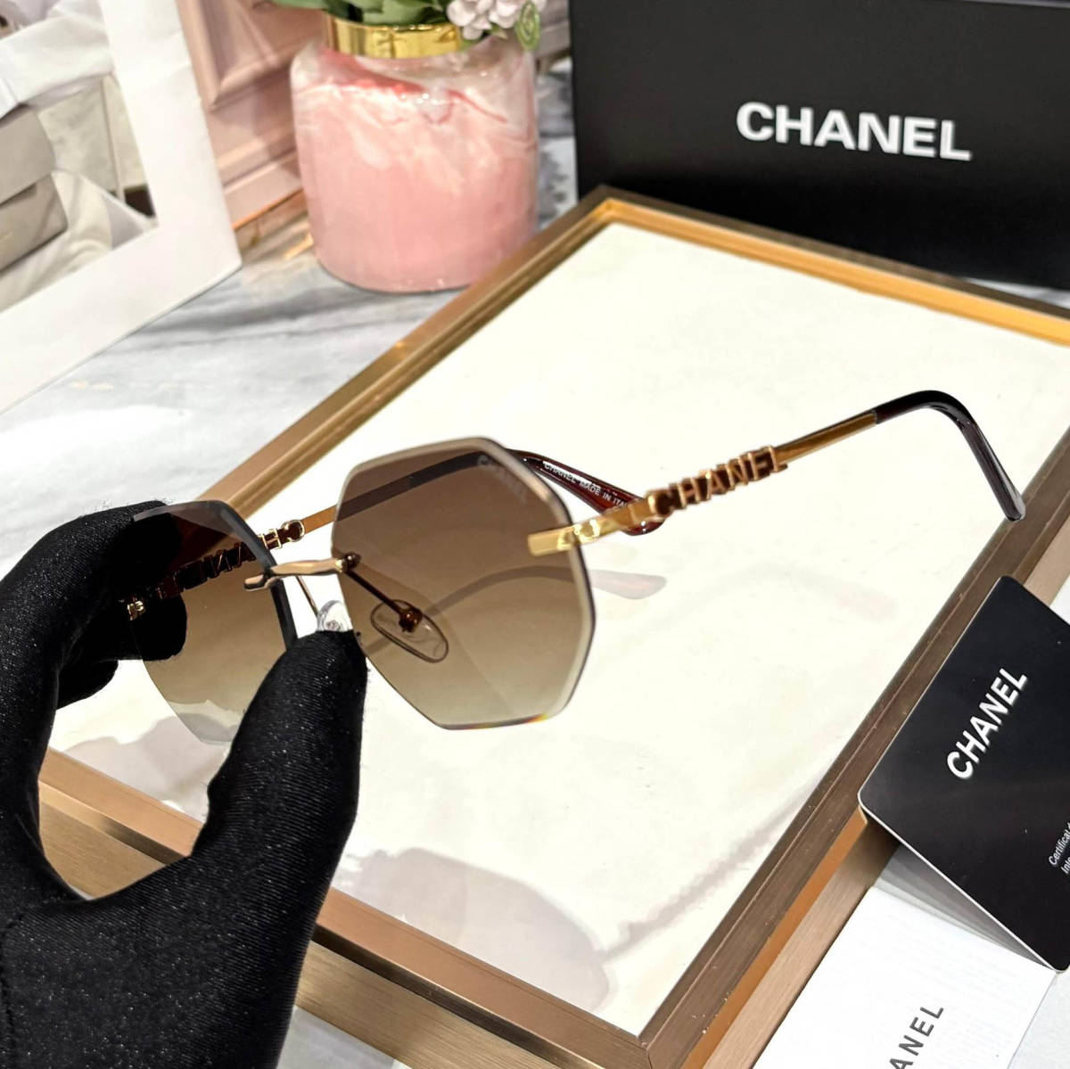 Chanel Brown Premium Women's Sunglasses-1