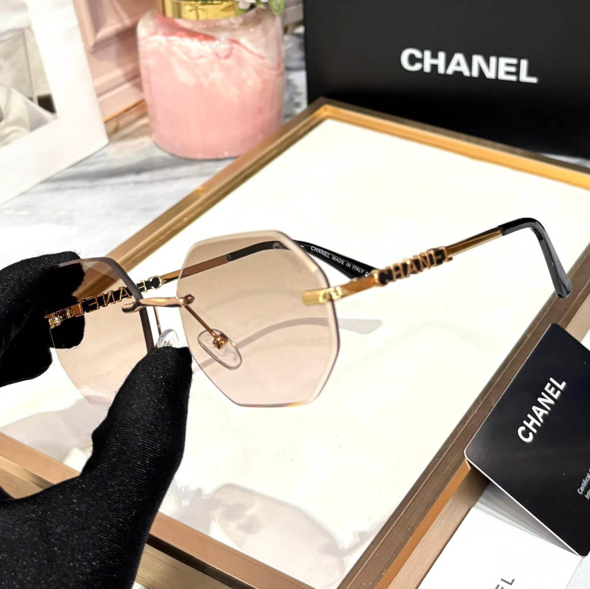 Chanel Purple Premium Women's Sunglasses-1