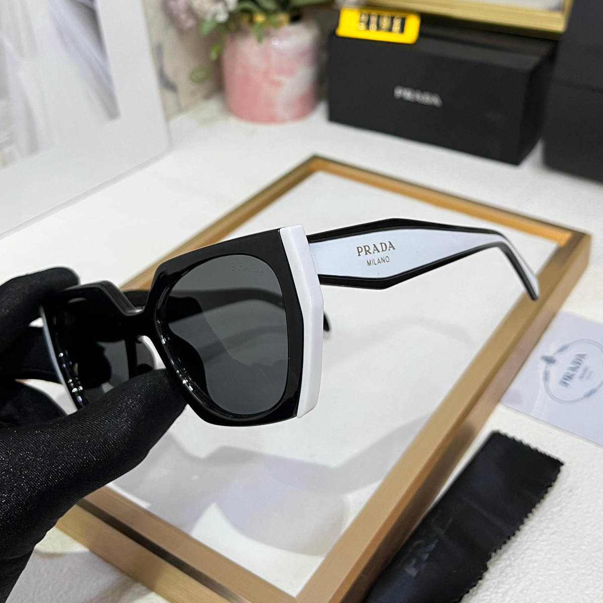 Prada Black & White Premium Women's Sunglasses-1