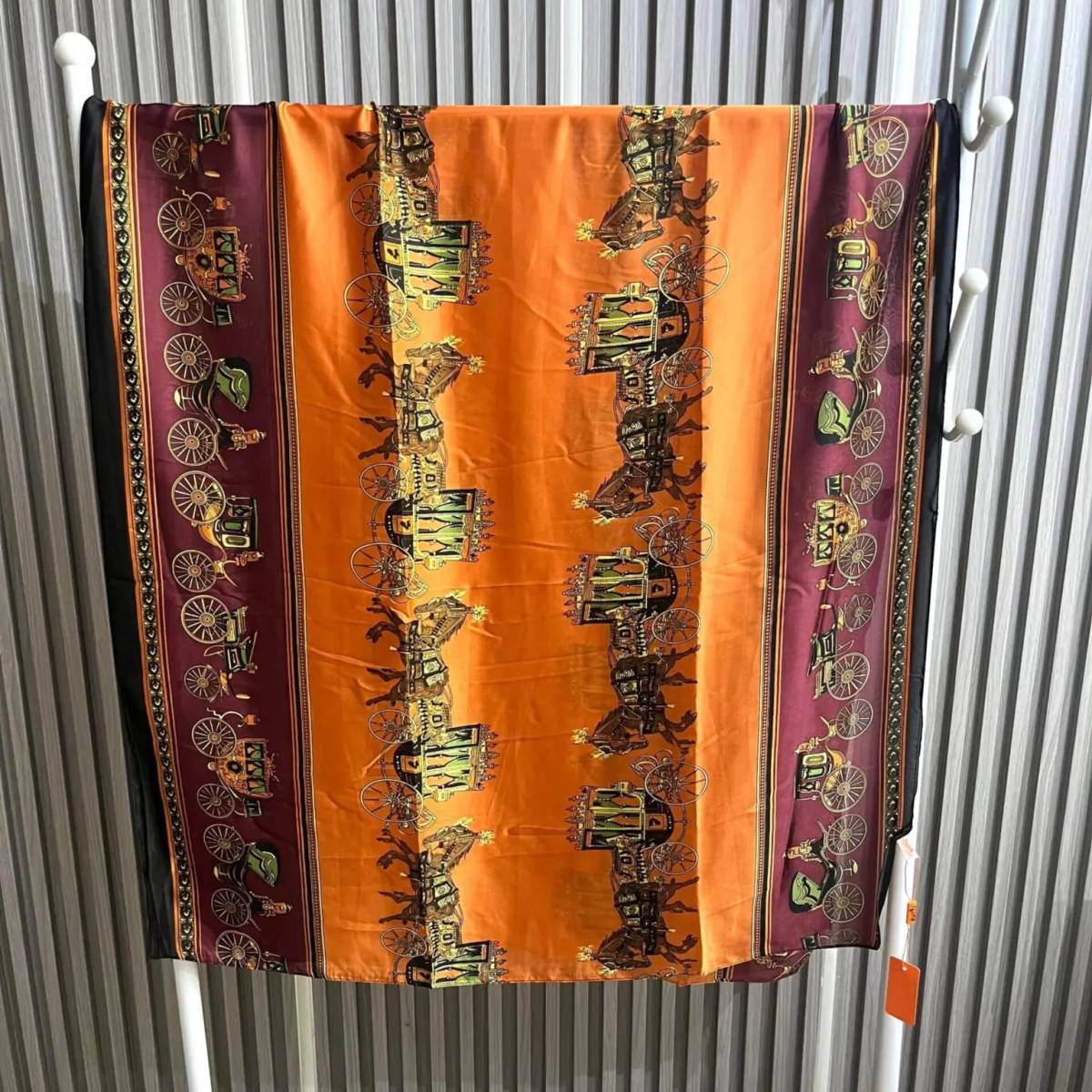 Hermes Premium Quality Orange Silk Stole-1