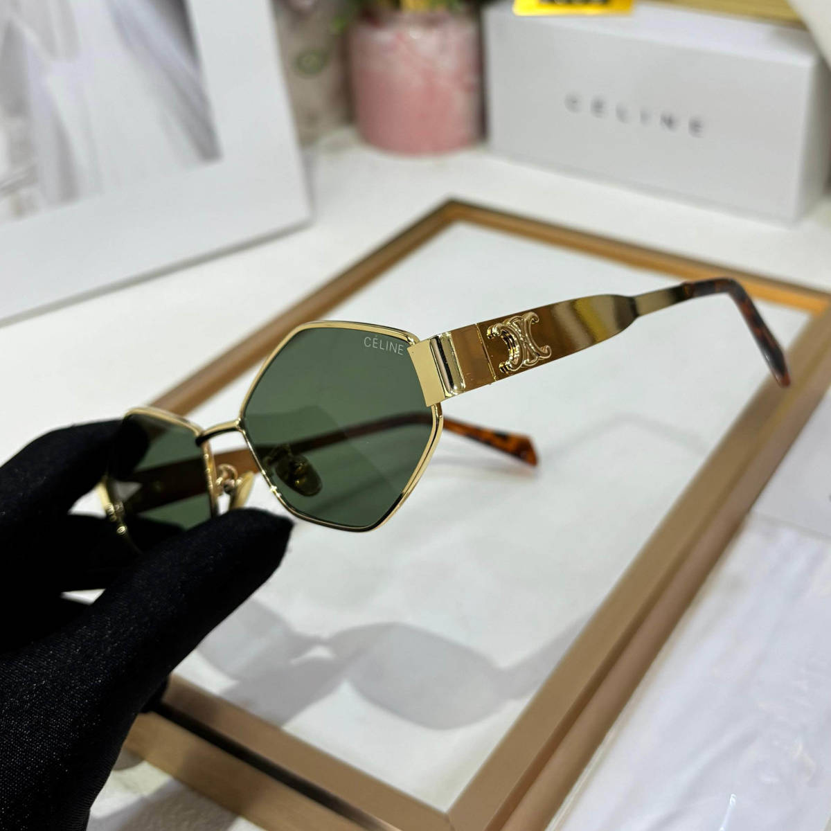 Celine Green Premium Women's Sunglasses-1