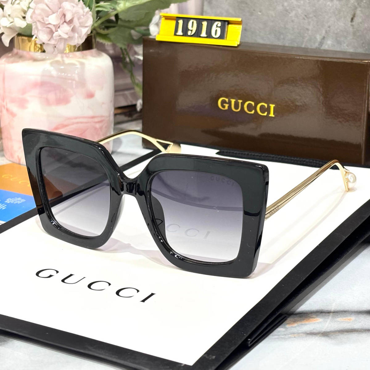 Gucci Black Premium Women's Sunglasses-0