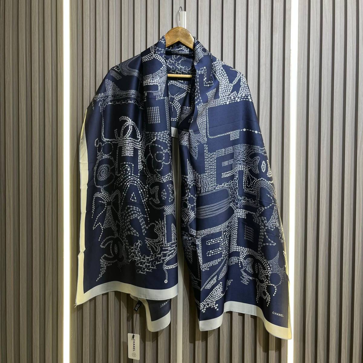 Chanel Premium Quality Blue Silk Stole-1