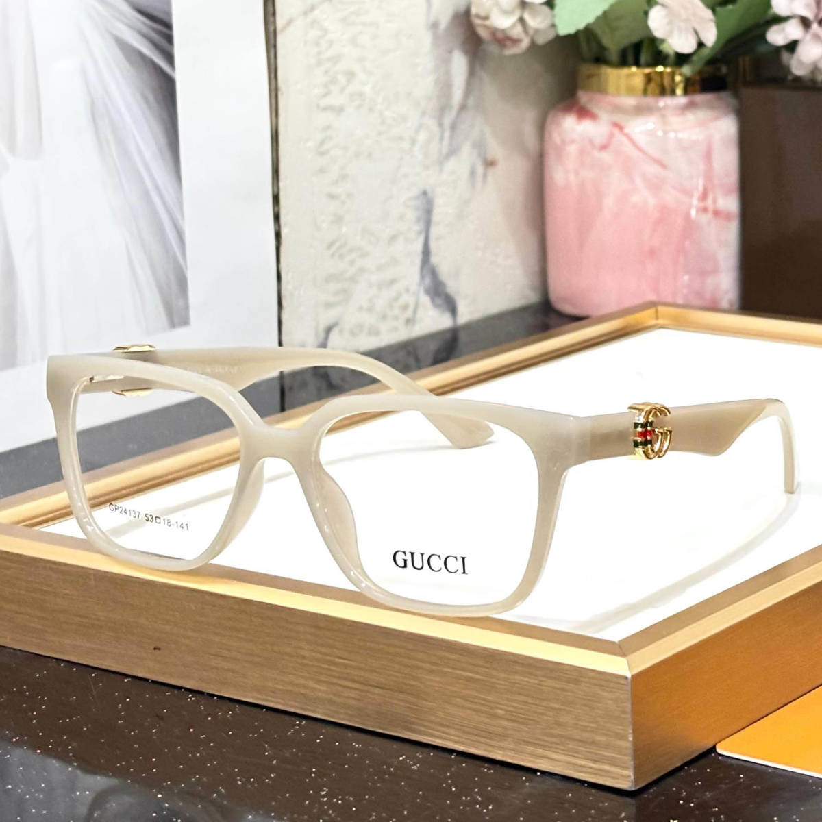 Gucci White Premium Women's Sunglasses-0