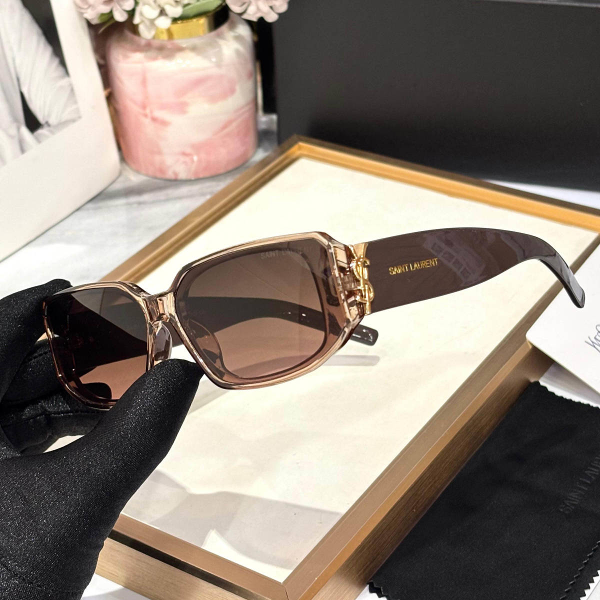 Ysl Pink Premium Women's Sunglasses-1