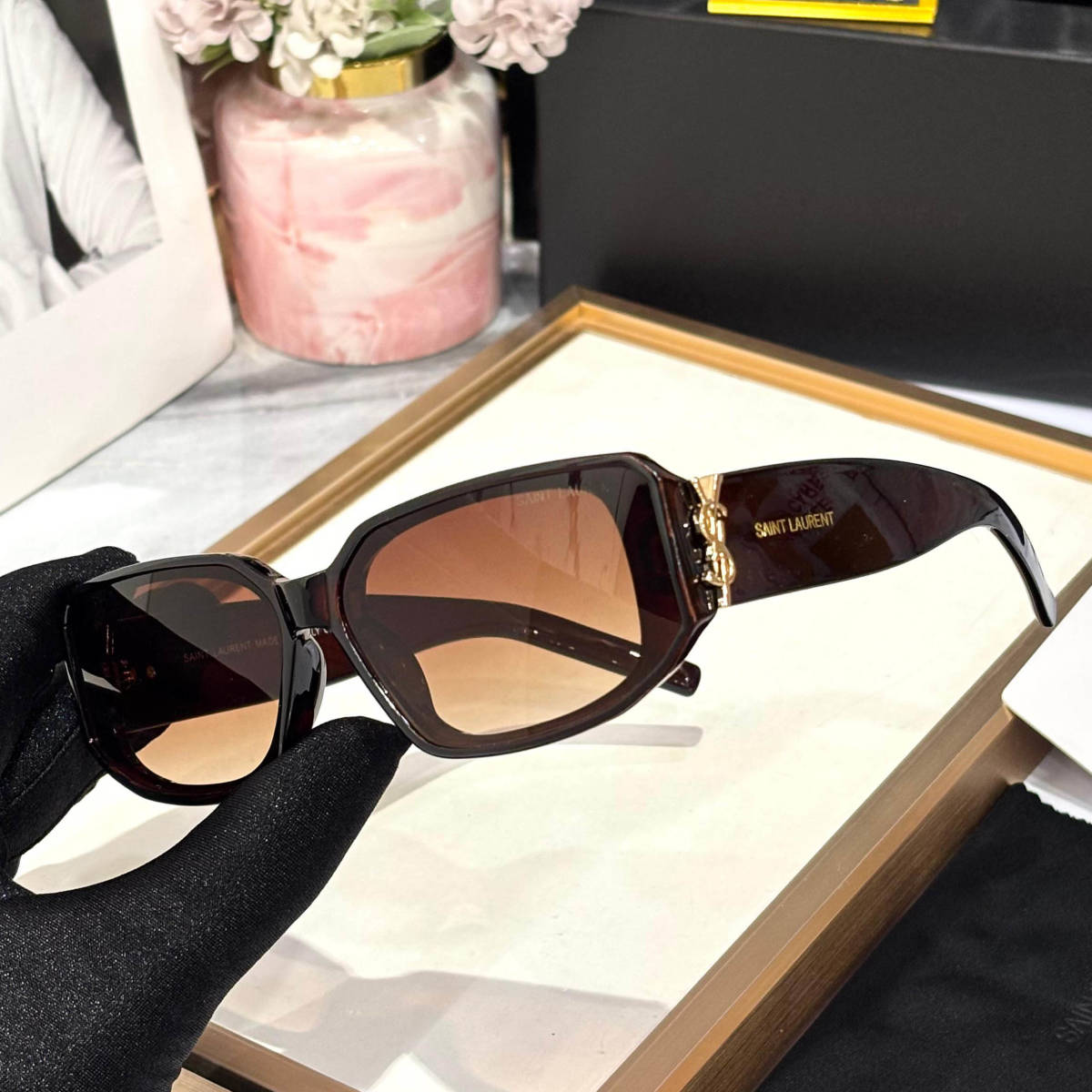 Ysl Brown Premium Women's Sunglasses-1