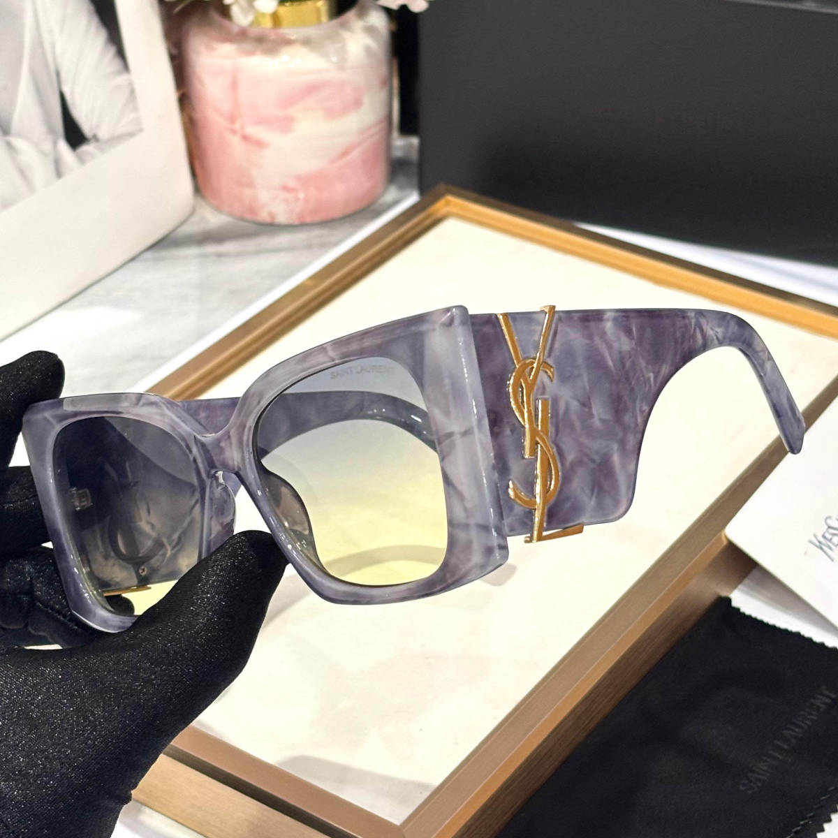 Ysl Blue Premium Women's Sunglasses-1