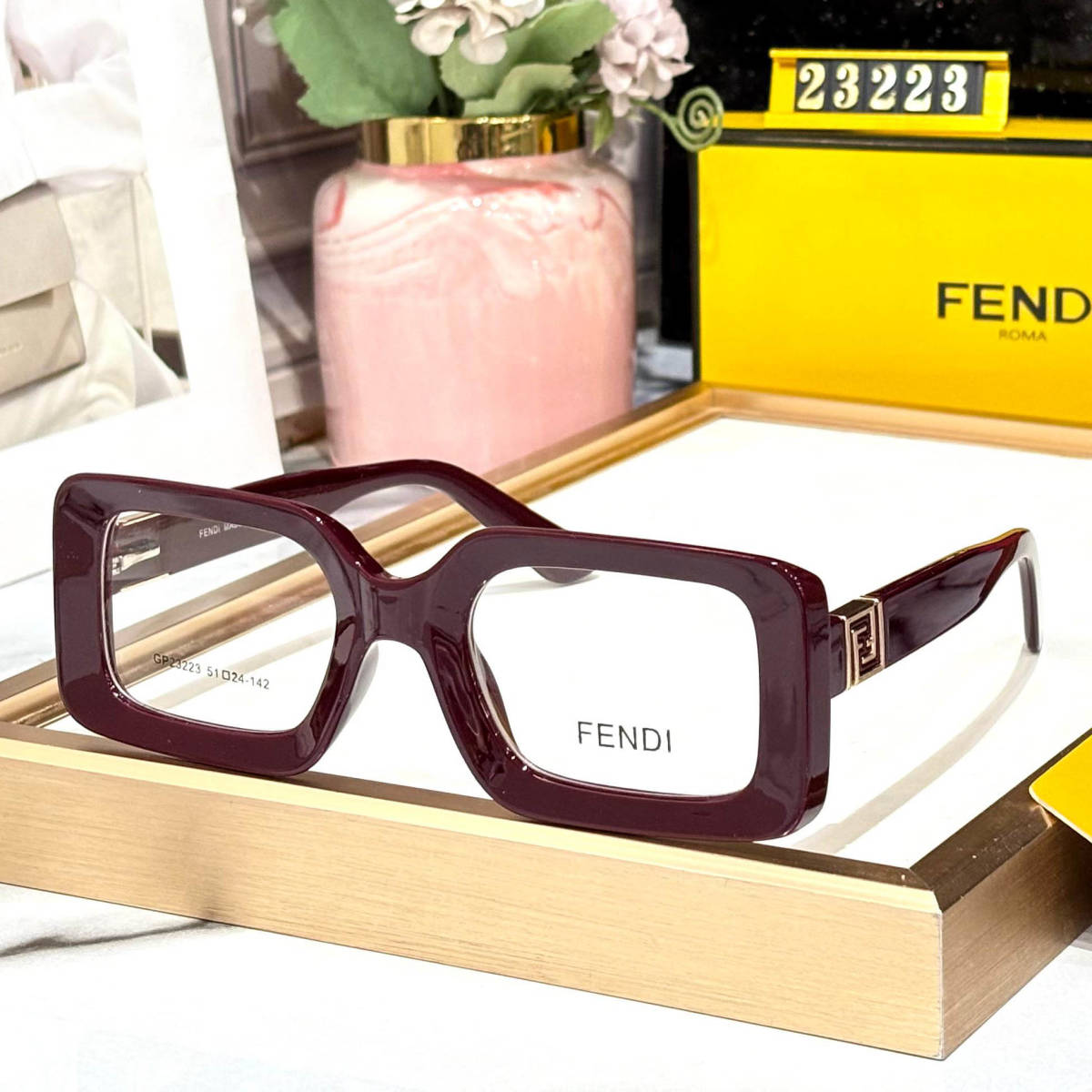 Fendi Wine Premium Women's Sunglasses-0