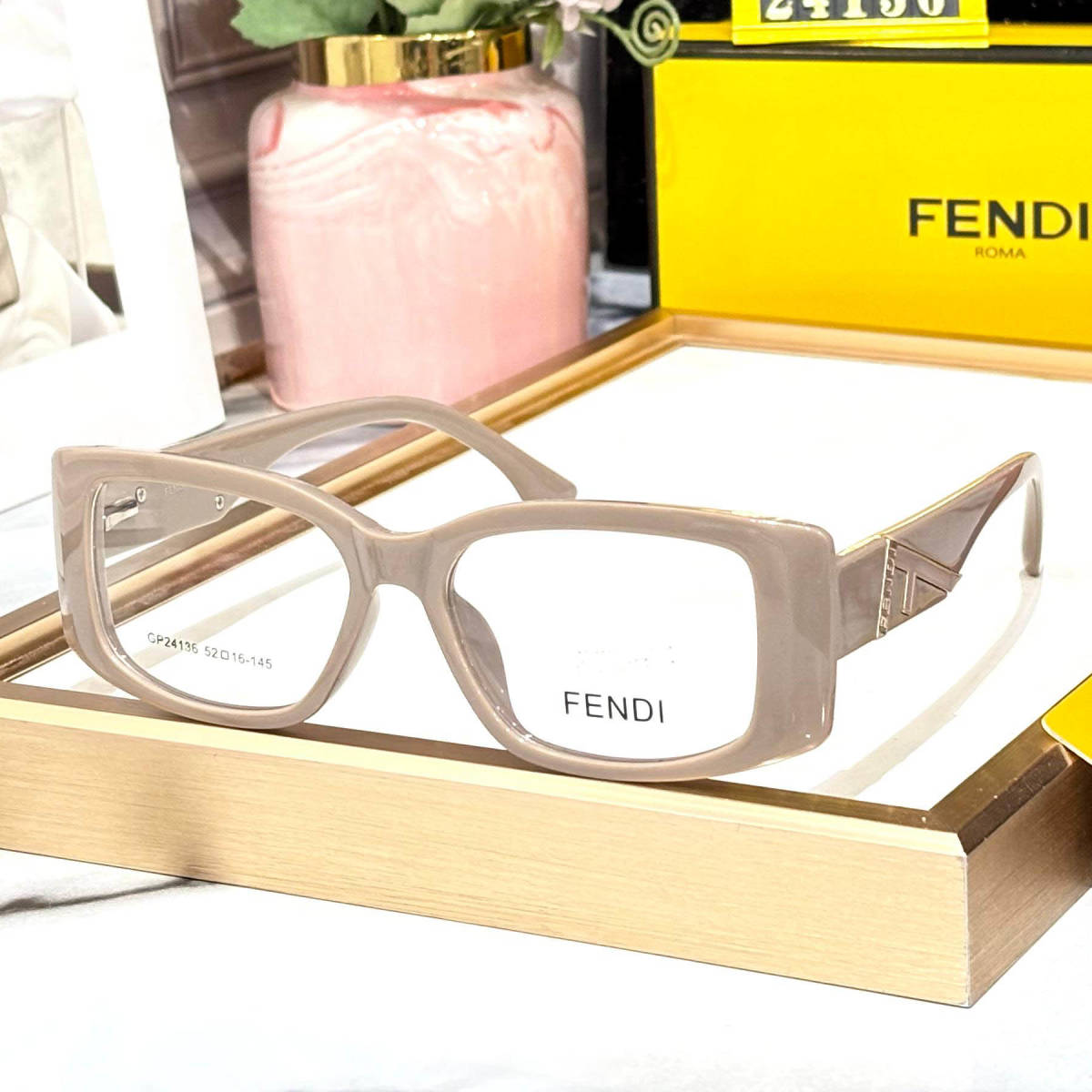 Fendi Beige Premium Women's Sunglasses-0