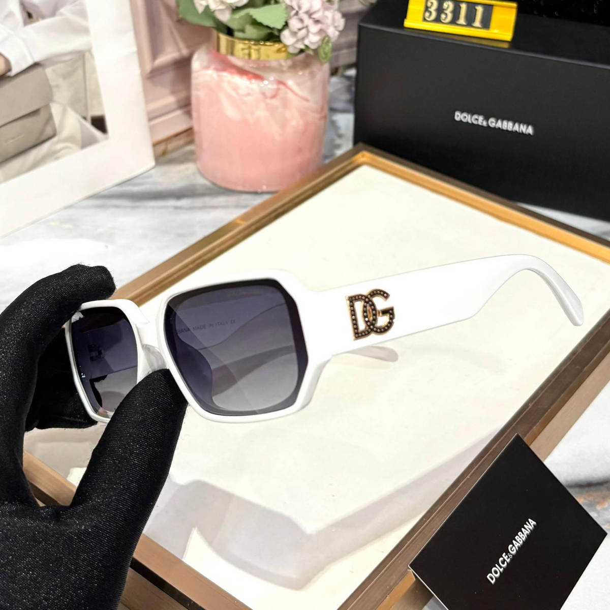 Dolce & Gabbana White Premium Women's Sunglasses-1