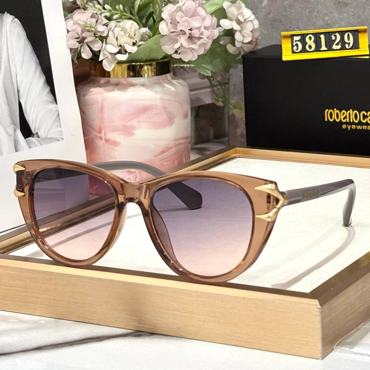 Roberto Cavalli Purple Premium Women's Sunglasses-0