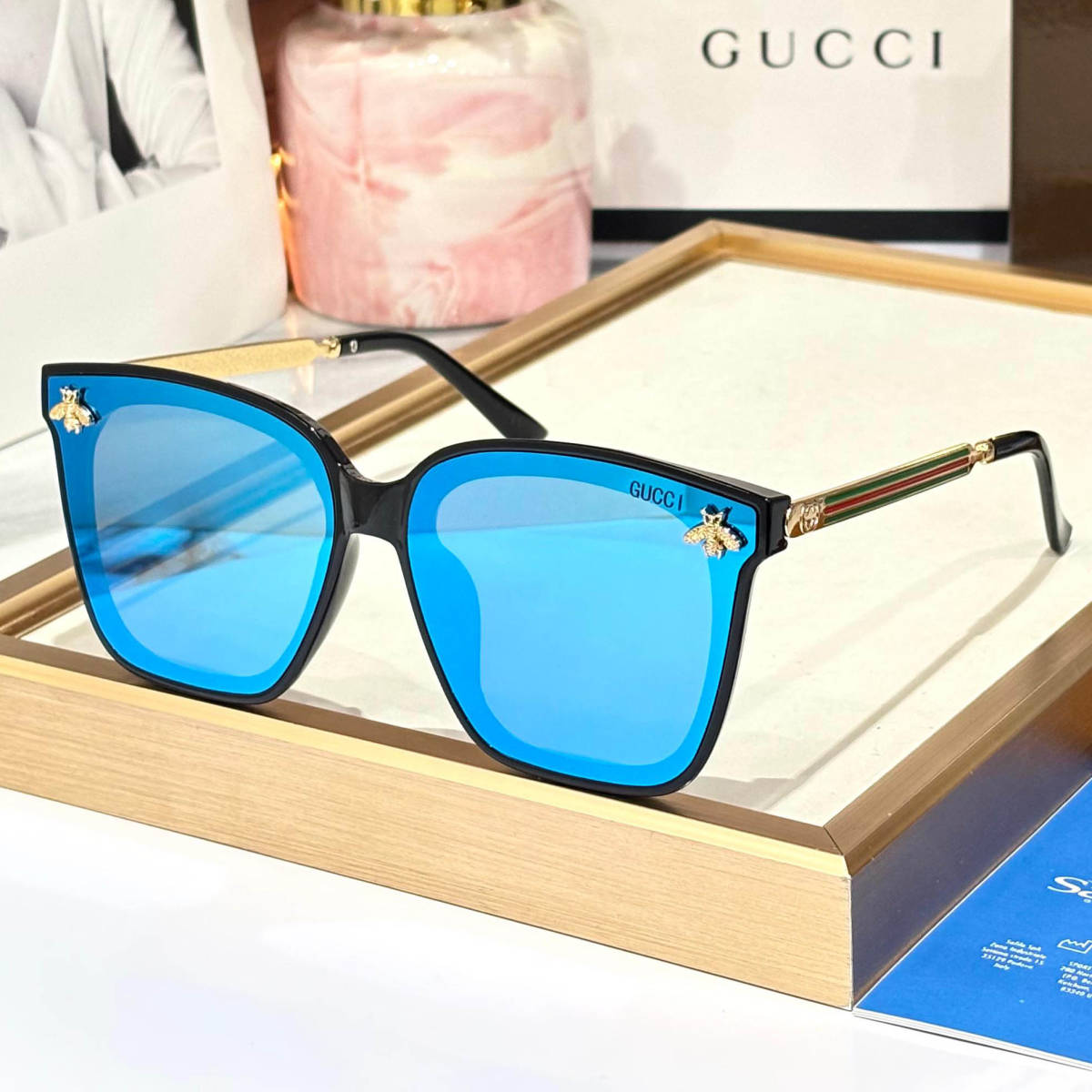 Gucci Blue Premium Women's Sunglasses-0