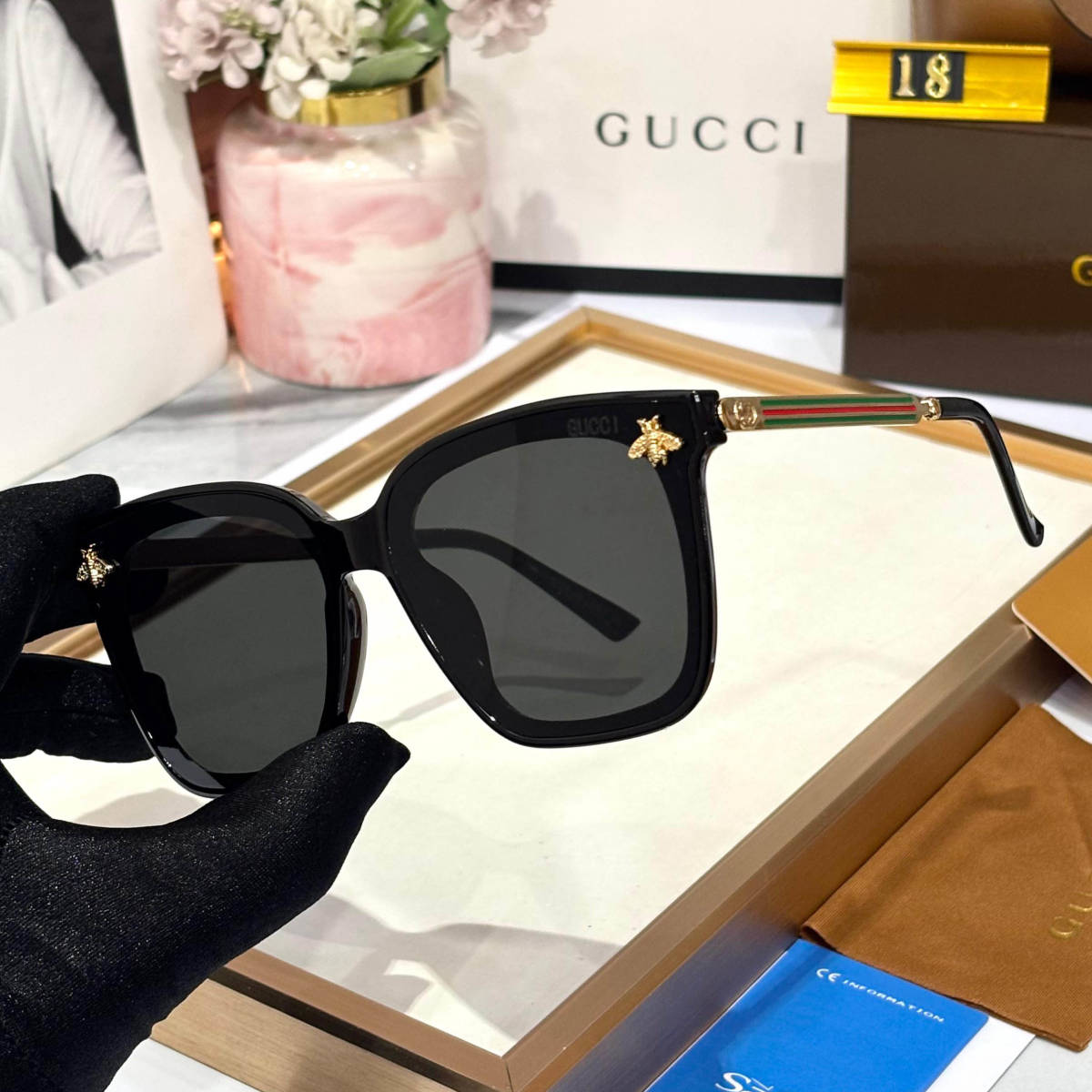 Gucci Black Premium Women's Sunglasses-1