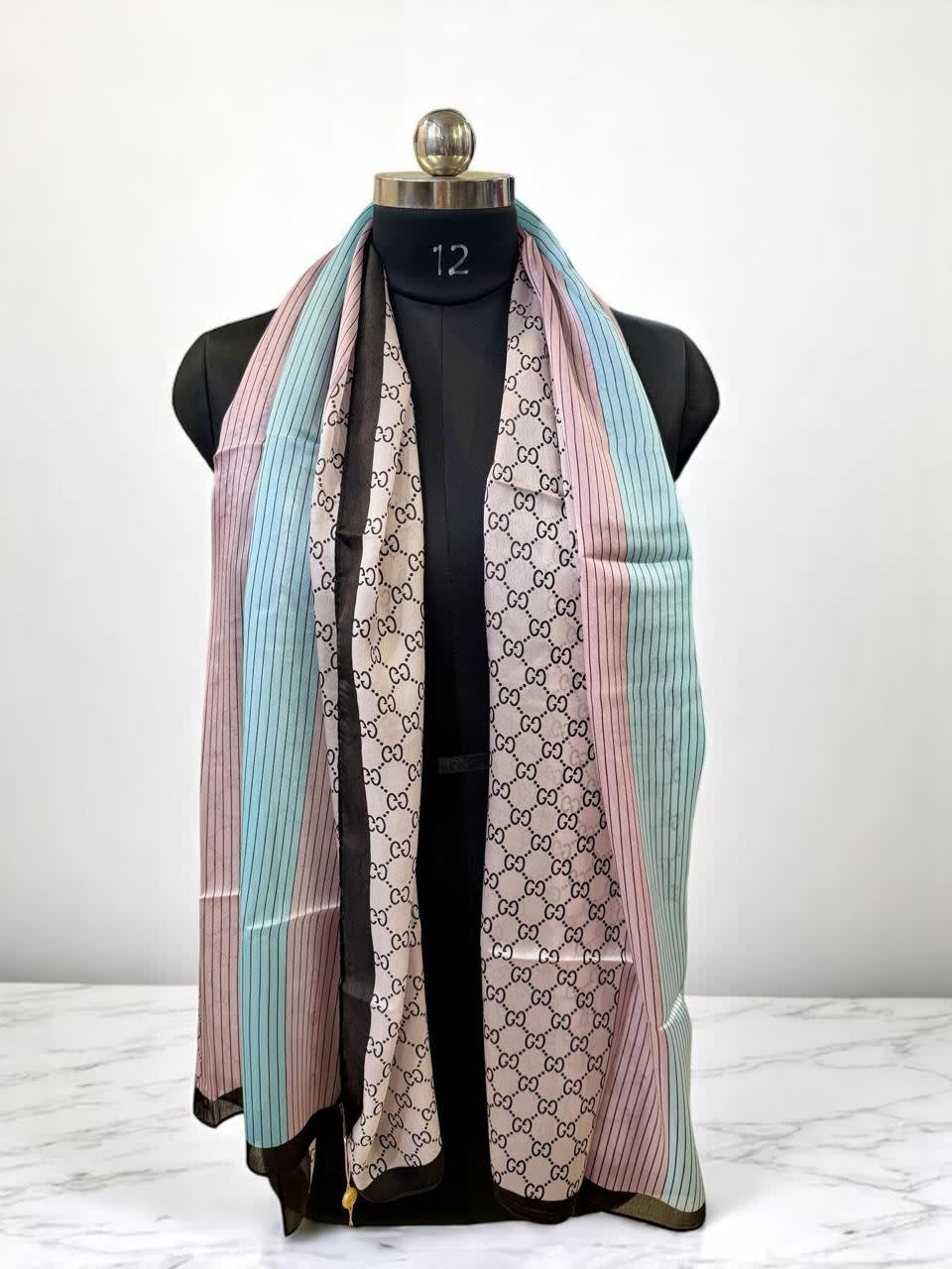 Gucci Designer Multicolor Silk Stole-1