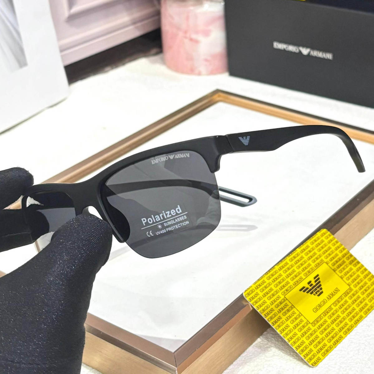 Emporio Armani Black Luxury Sunglasses-1