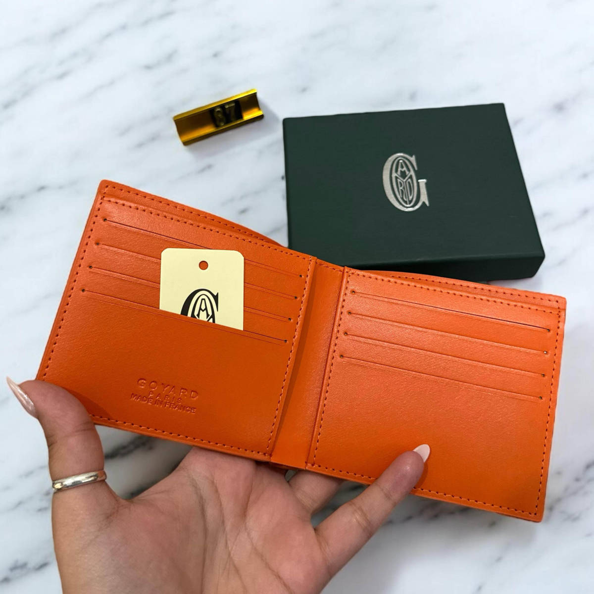 Goyard Orange Premium Compact Wallet-2