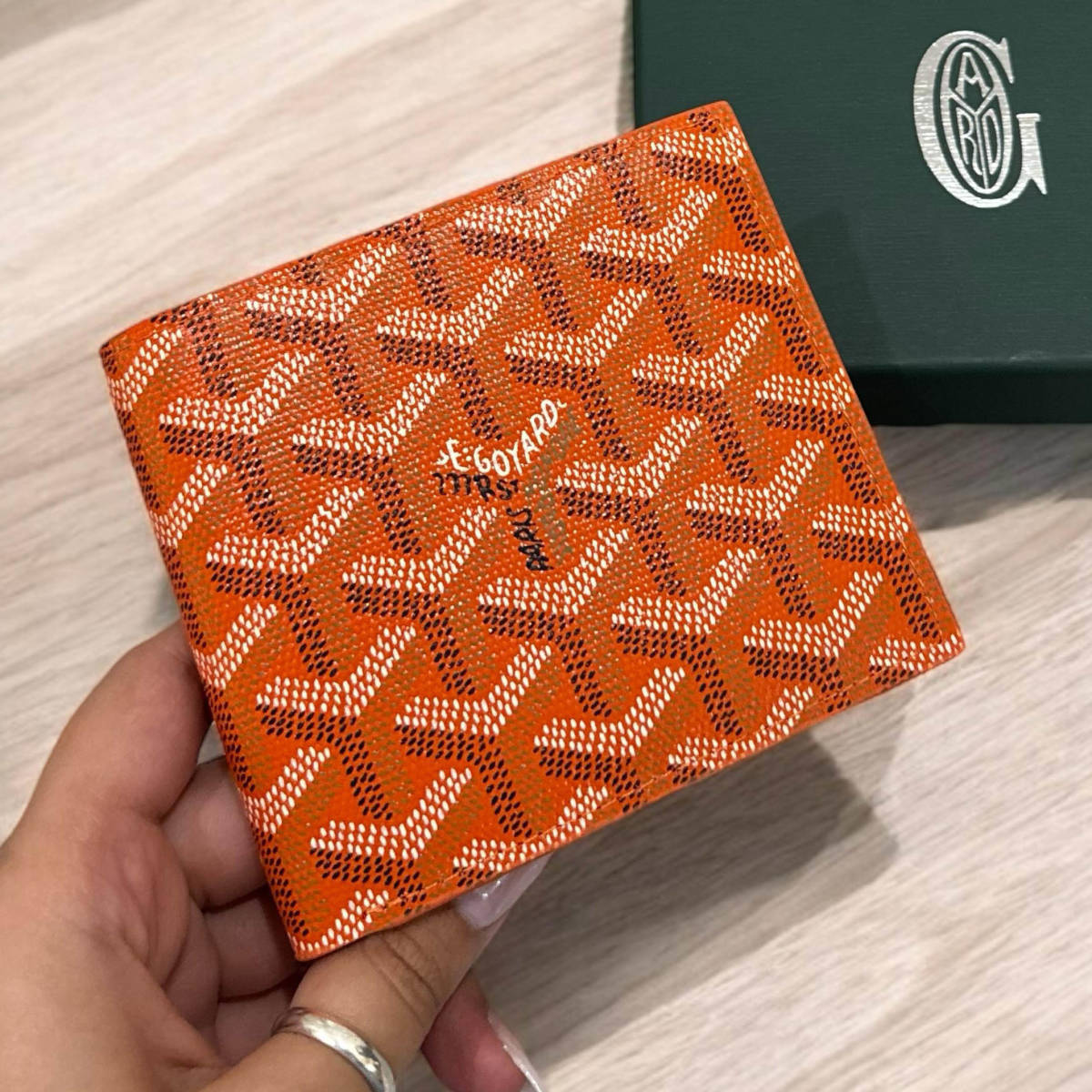 Goyard Orange Premium Compact Wallet-3