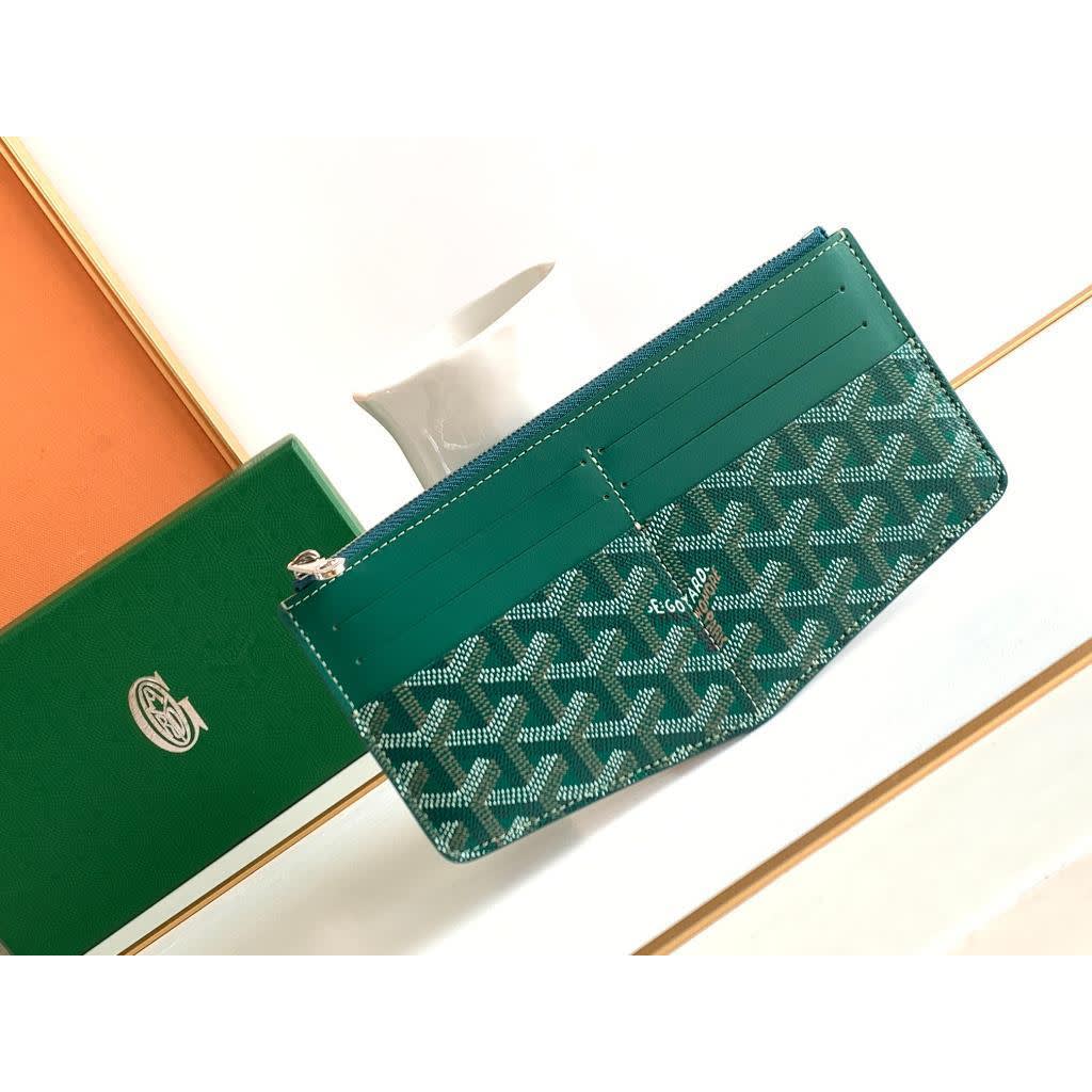 Goyard Green Premium Long Card Wallet-1
