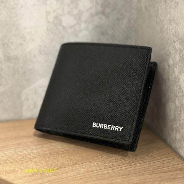 Burberry Black Leather Compact Wallet-2