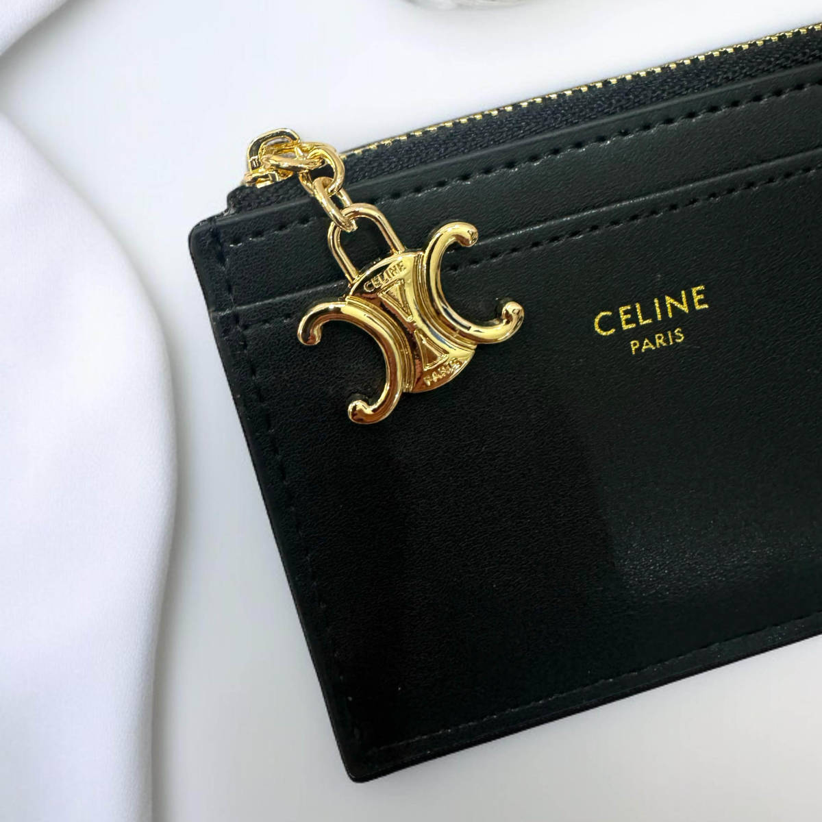 Celine Black Premium Card Holder-1