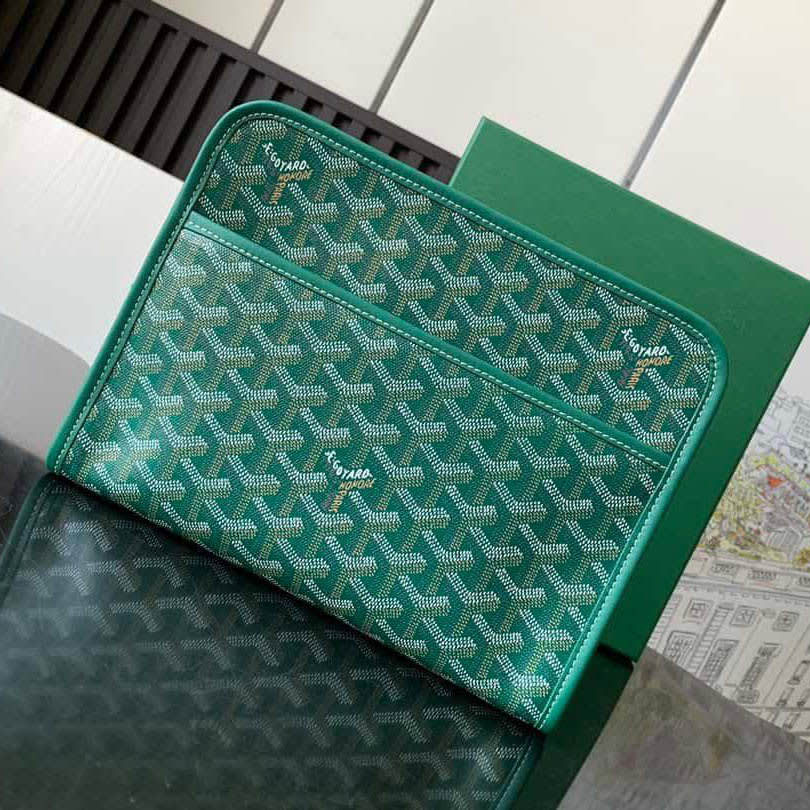 Goyard Green Premium Long Pouch-6