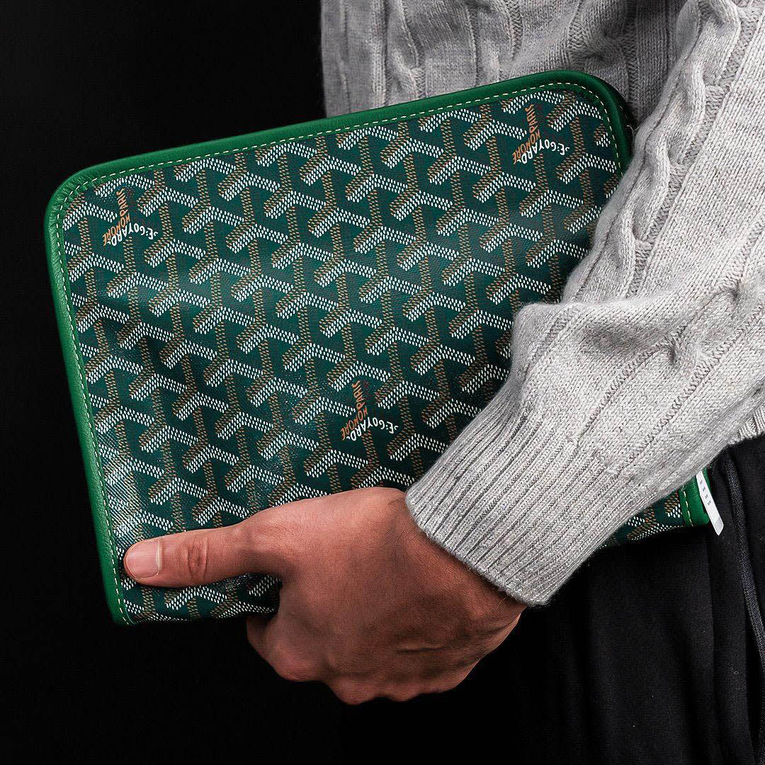 Goyard Green Premium Long Pouch-5