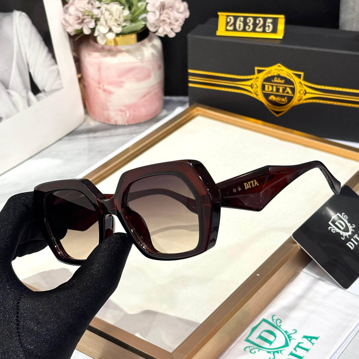 Dita Brown Premium Women's Sunglasses-1