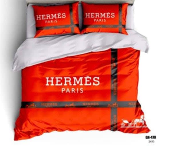Hermes Red Premium Quality Bedsheet-0