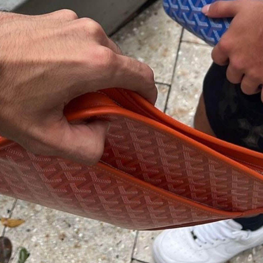 Goyard Orange Premium Long Pouch-5