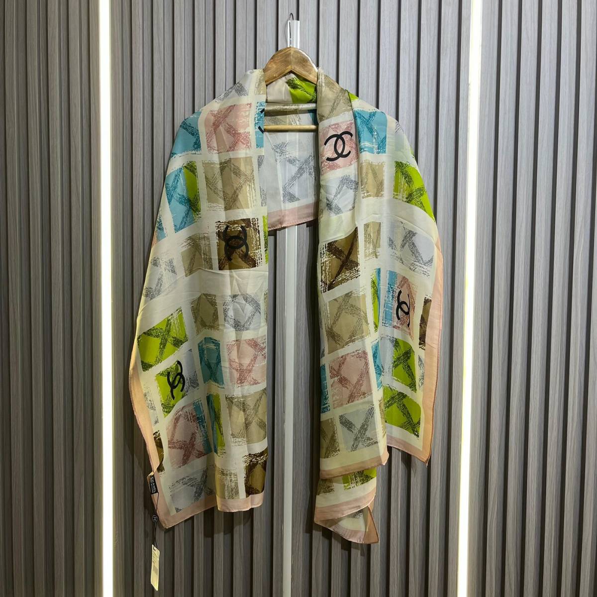 Chanel Premium Quality Multicolor Silk Stole-1