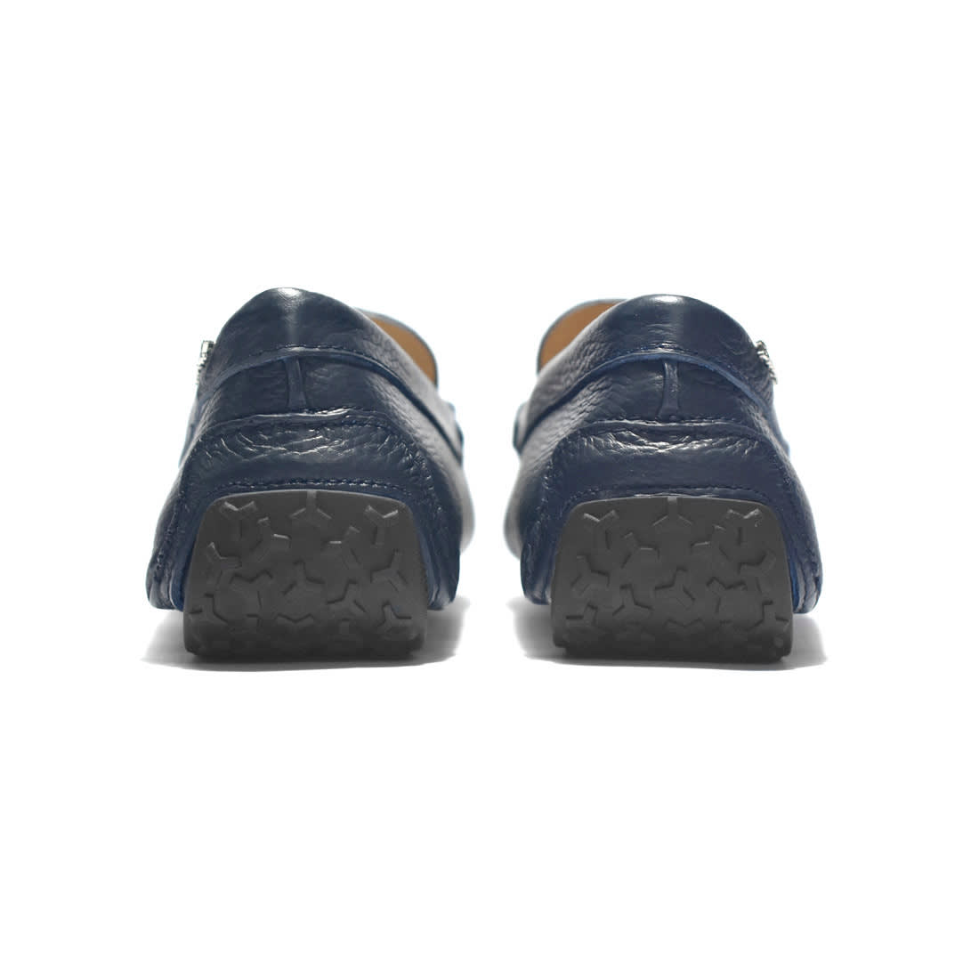 Bally Navy Blue Karlos Kerbs Drivers with Stripe Loafers-3