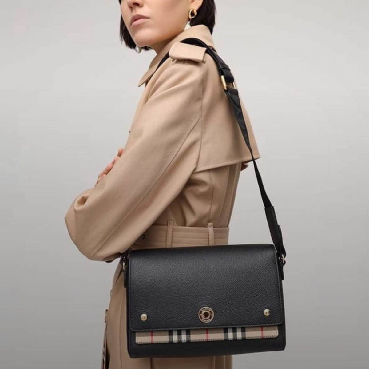 Burberry Vintage Note Black Crossbody Bag-0