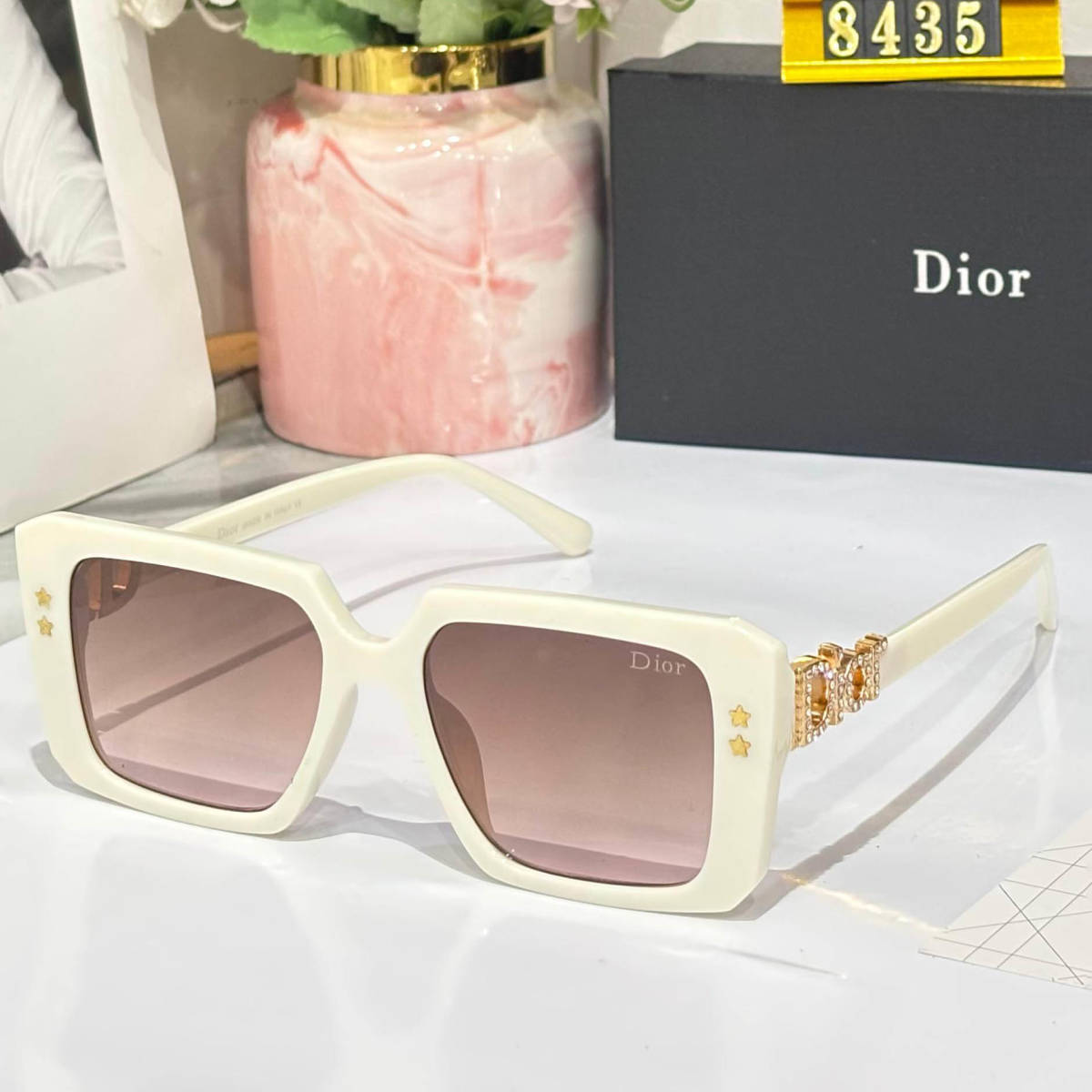 Dior White Premium Women's Sunglasses-0